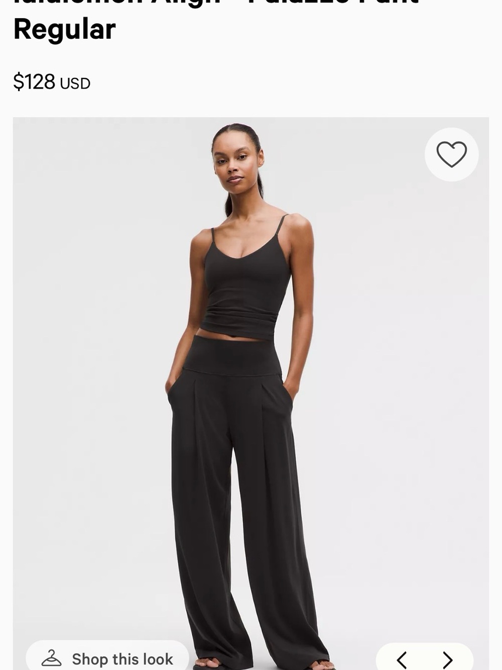 lululemon athletica Black Wide-Leg Palazzo Pants